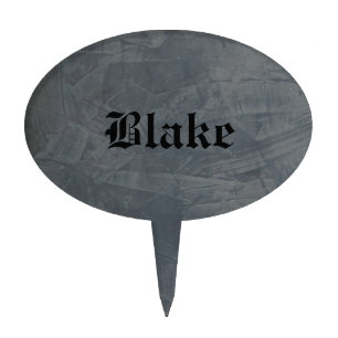 Gray Suede Cake Topper