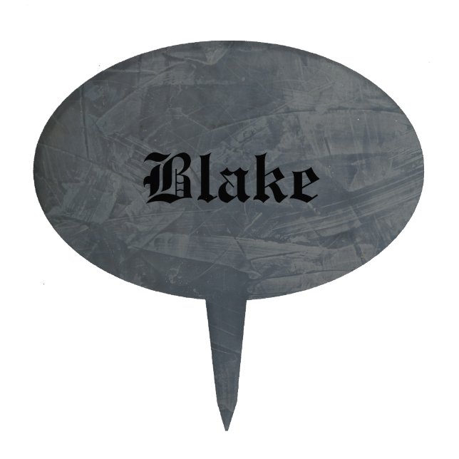 Gray Suede Cake Topper (Front)