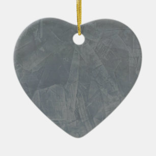 Gray Suede Ceramic Ornament