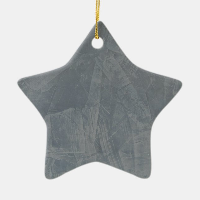 Gray Suede Ceramic Ornament (Front)