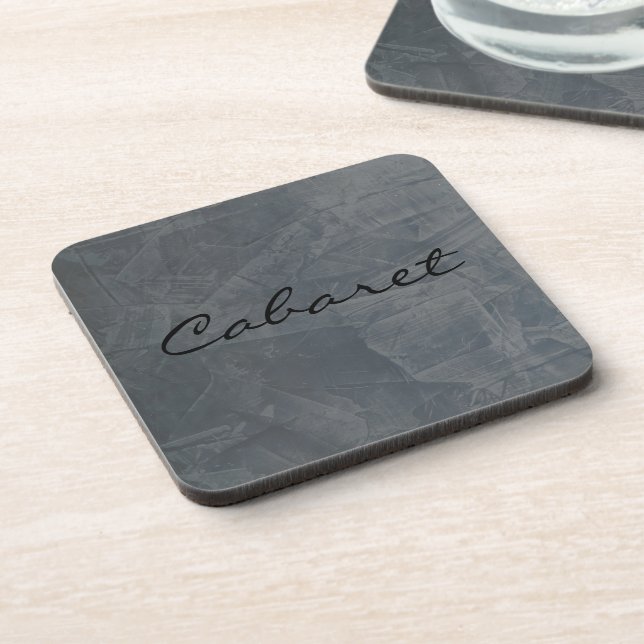 Gray Suede Drink Coaster (Left Side)