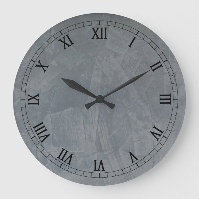 Gray Suede Large Clock (Front)