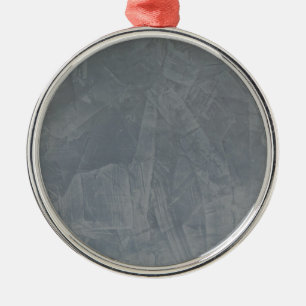 Gray Suede Metal Ornament