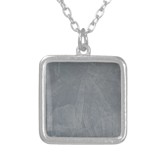 Gray Suede Silver Plated Necklace (Front)