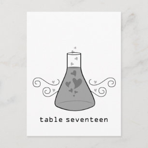 Gray Sweet Chemistry Table Number Postcard