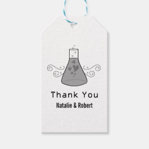 Gray Sweet Chemistry Wedding Gift Tags