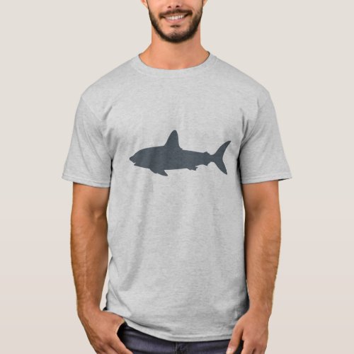 Gray Swimming Shark T_Shirt