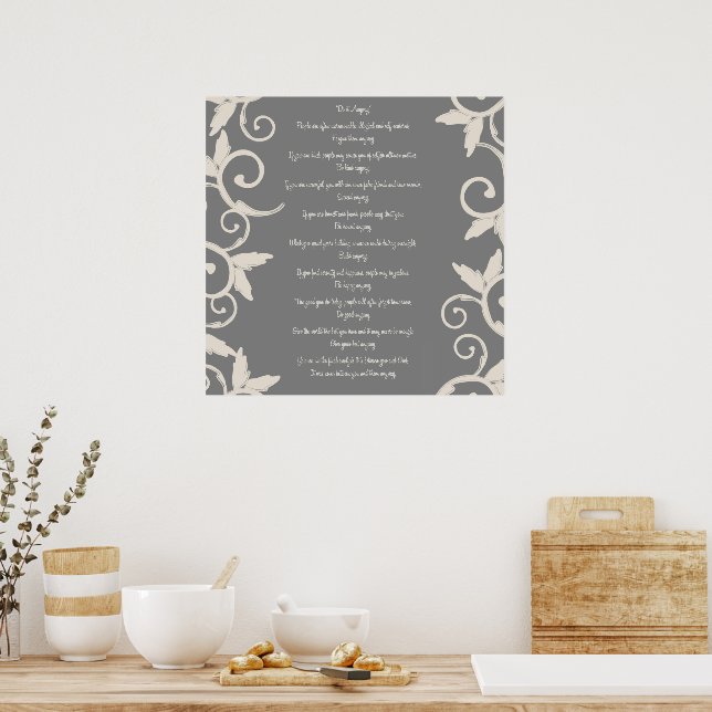 Gray Swirl Do It Anyway Poster (Kitchen)