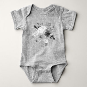 gray t-shirt baby bodysuit