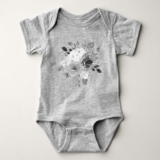 gray t-shirt baby bodysuit