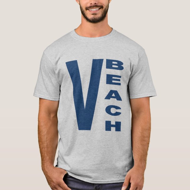 Gray T-shirt for men VIRGINIA BEACH (Front)