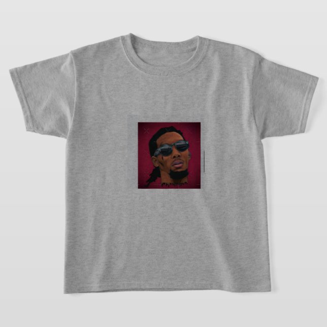 Gray T shirt Offset for Boys & Teens  (Laydown)