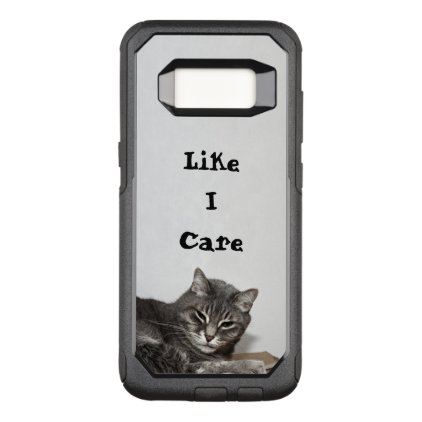 Gray Tabby Cat Funny Birthday OtterBox Commuter Samsung Galaxy S8 Case