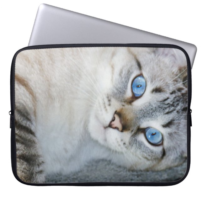 Gray Tabby Cat Laptop Sleeve (Front)