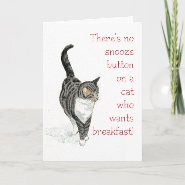 Gray Tabby Cat Note Card (Front)