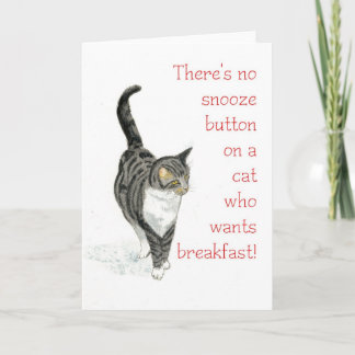 Gray Tabby Cat Note Card