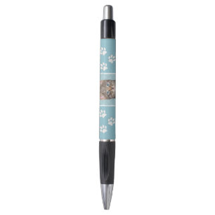 Gray Tabby Cat Painting - Cute Original Cat Art Pen