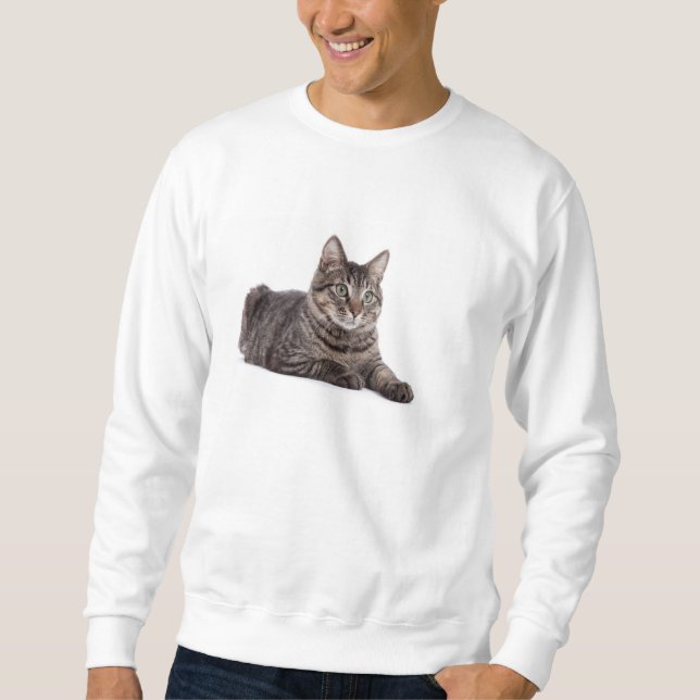 Gray Tabby Cat Sweatshirt (Front)