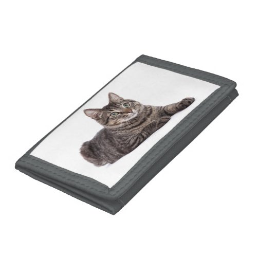 Gray Tabby Cat Trifold Wallet