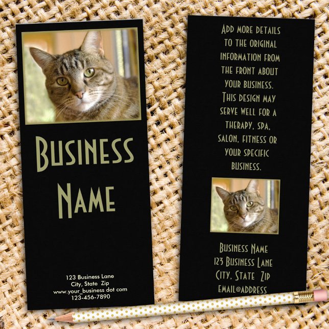 Gray Tabby Close Up Photograph Rack Card (Creator Uploaded)