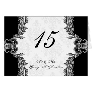 gray table seating card