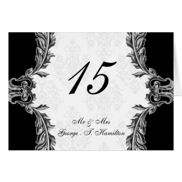 gray table seating card