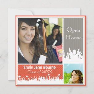 Gray Tangerine Tango Senior Picture Class of 2012 Announcement