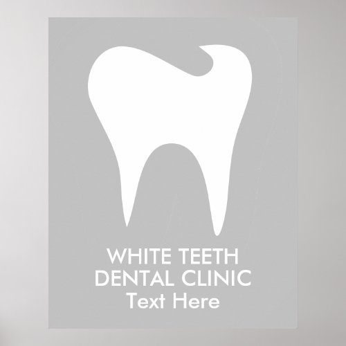 Gray teeth White Dental Clinic Poster