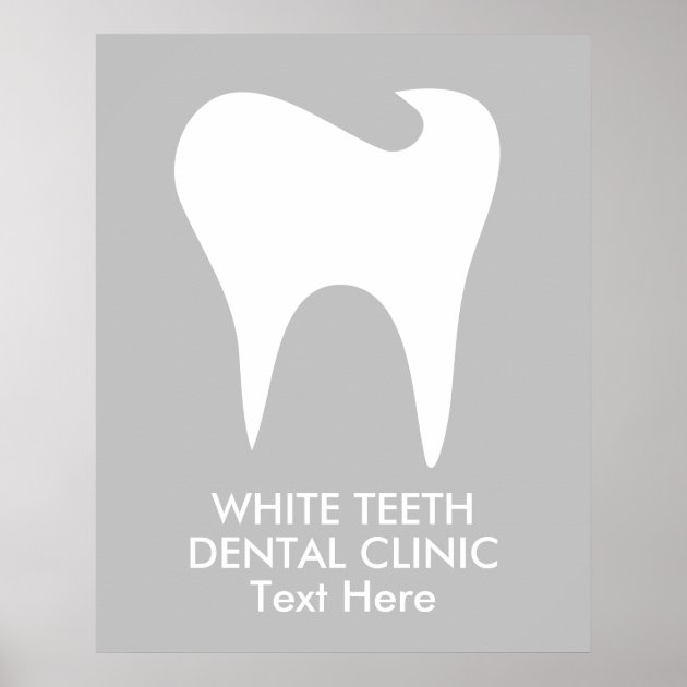 Gray teeth White Dental Clinic Poster