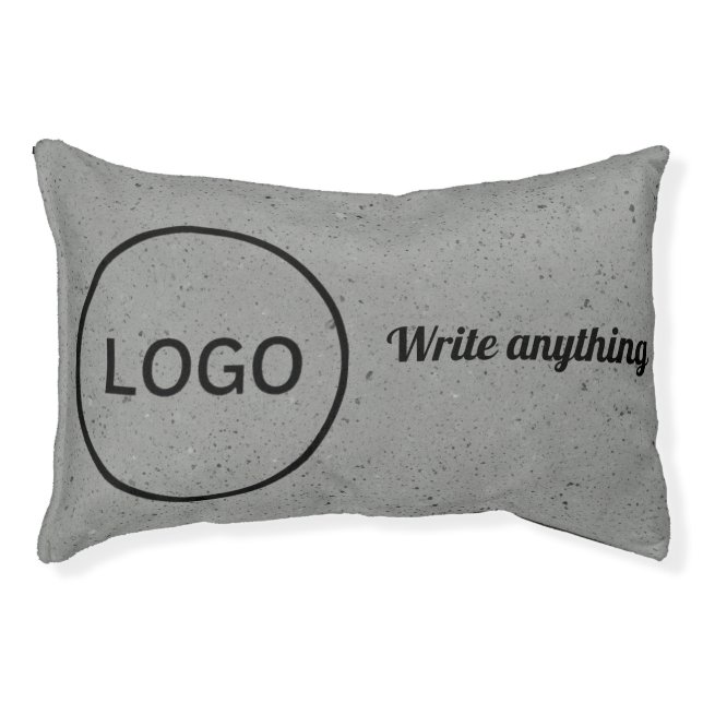 Gray Terrazzo Speckled Pattern Pet Bed Pillow (Front)