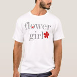 Gray Text Flower Girl T-Shirt