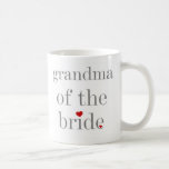Gray Text Grandma Of Bride Coffee Mug at Zazzle