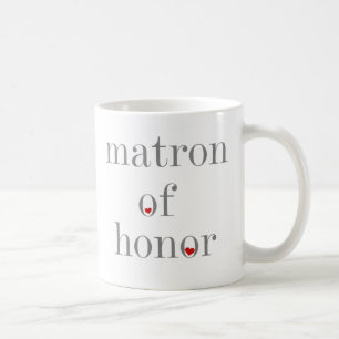 Gray Text Matron of Honor Coffee Mug