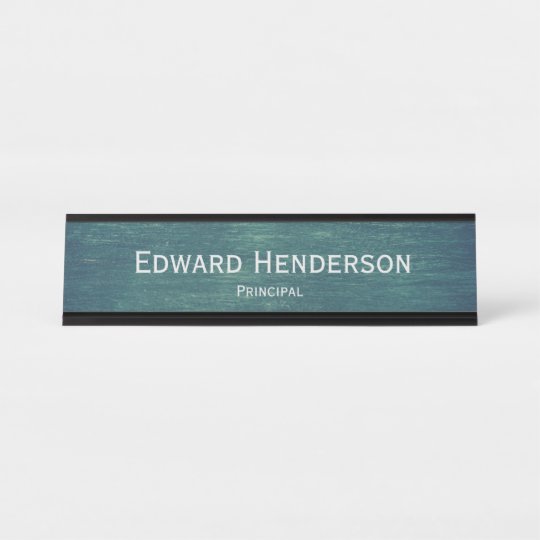 Gray Text On Chalkboard Desk Name Plate Zazzle Com