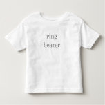 Gray Text Ring Bearer Toddler T-shirt