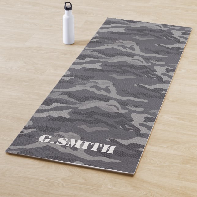 Gray Texture Camouflage. Camo your Yoga Mat (In Situ)
