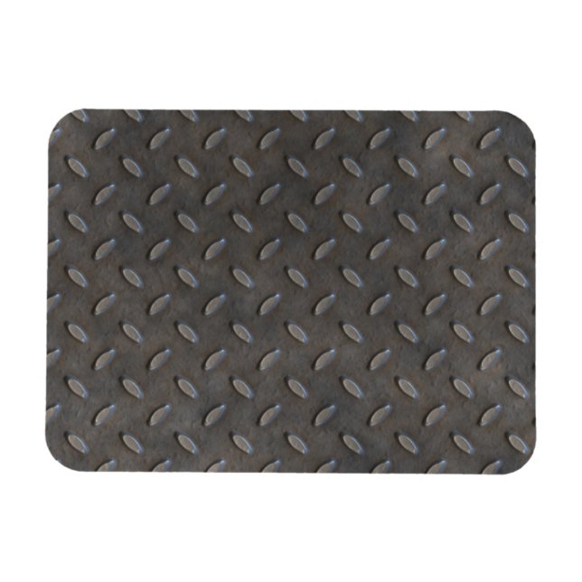Gray Textured Industrial Metal Magnet (Horizontal)