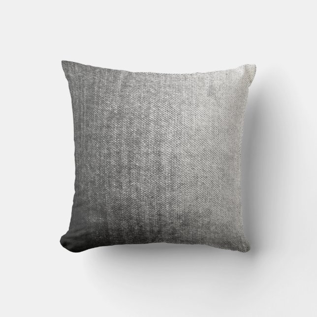 Gray Textured Ombre Pillow (Front)
