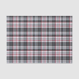 Gray textured tartan plaid  tissue paper