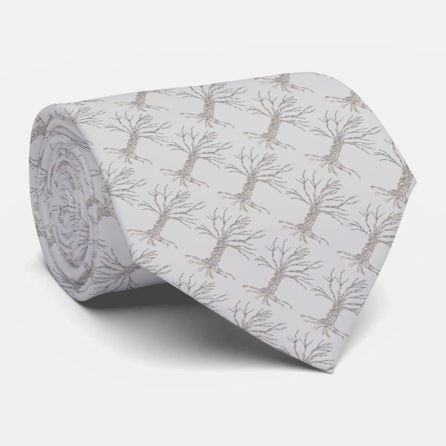 gray tie (Rolled)