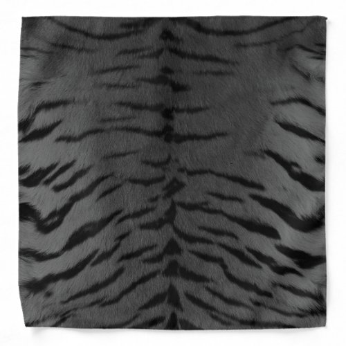 Gray Tiger Skin Print Bandana