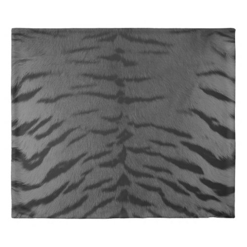Gray Tiger Skin Print Duvet Cover