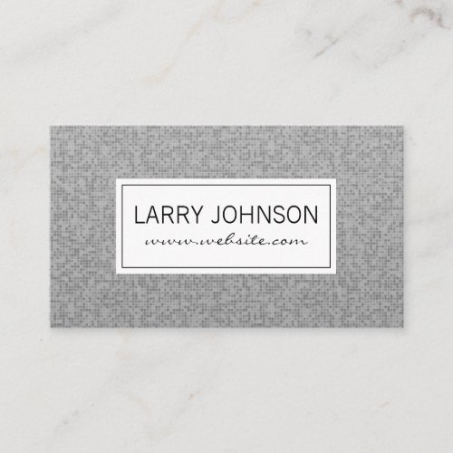 Gray Tile Pattern Business Card