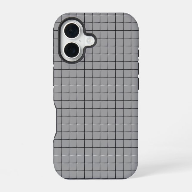 Gray Tile Pattern Iphone Case (Back)