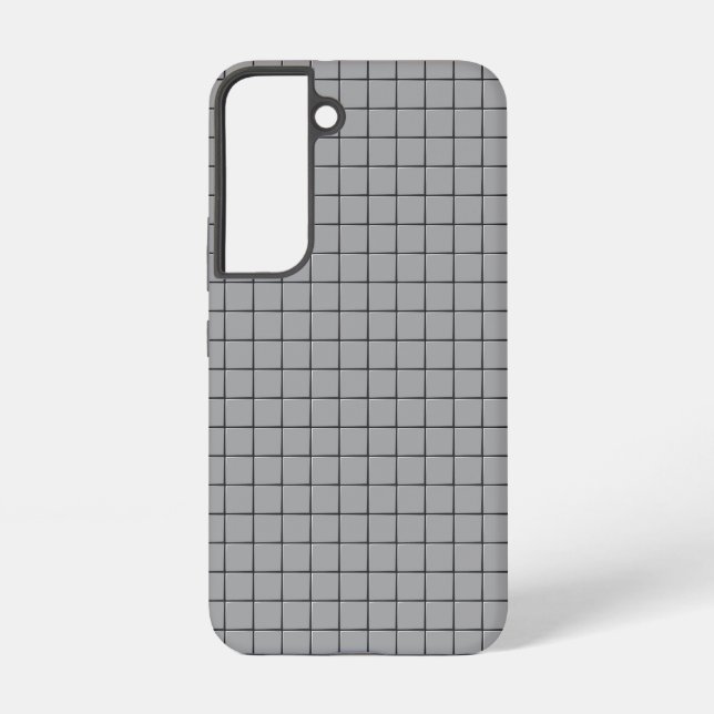 Gray Tile Pattern Samsung Galaxy Case (Back)