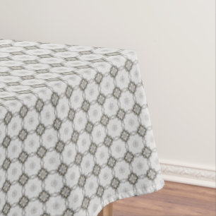 Gray Tiled Diamond Square Pattern Tablecloth