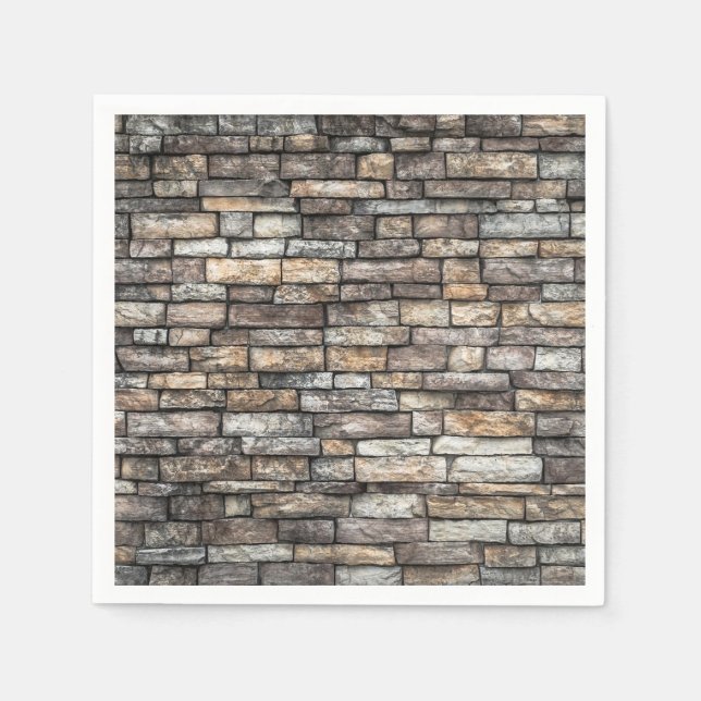 Gray tiles brick wall napkins (Front)