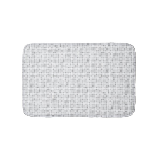 Gray Tiles Pattern Bathroom Mat (Front)