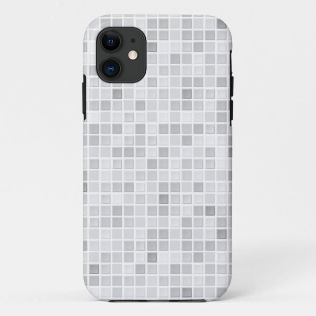 Gray Tiles Pattern Case-Mate iPhone Case (Back)
