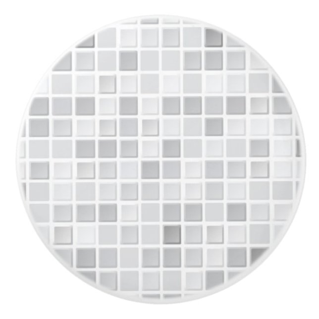 Gray Tiles Pattern Ceramic Knob (Front)